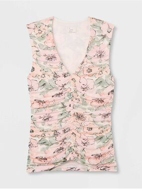 A New Day - Women's Mesh Ruched Tank Top Size S